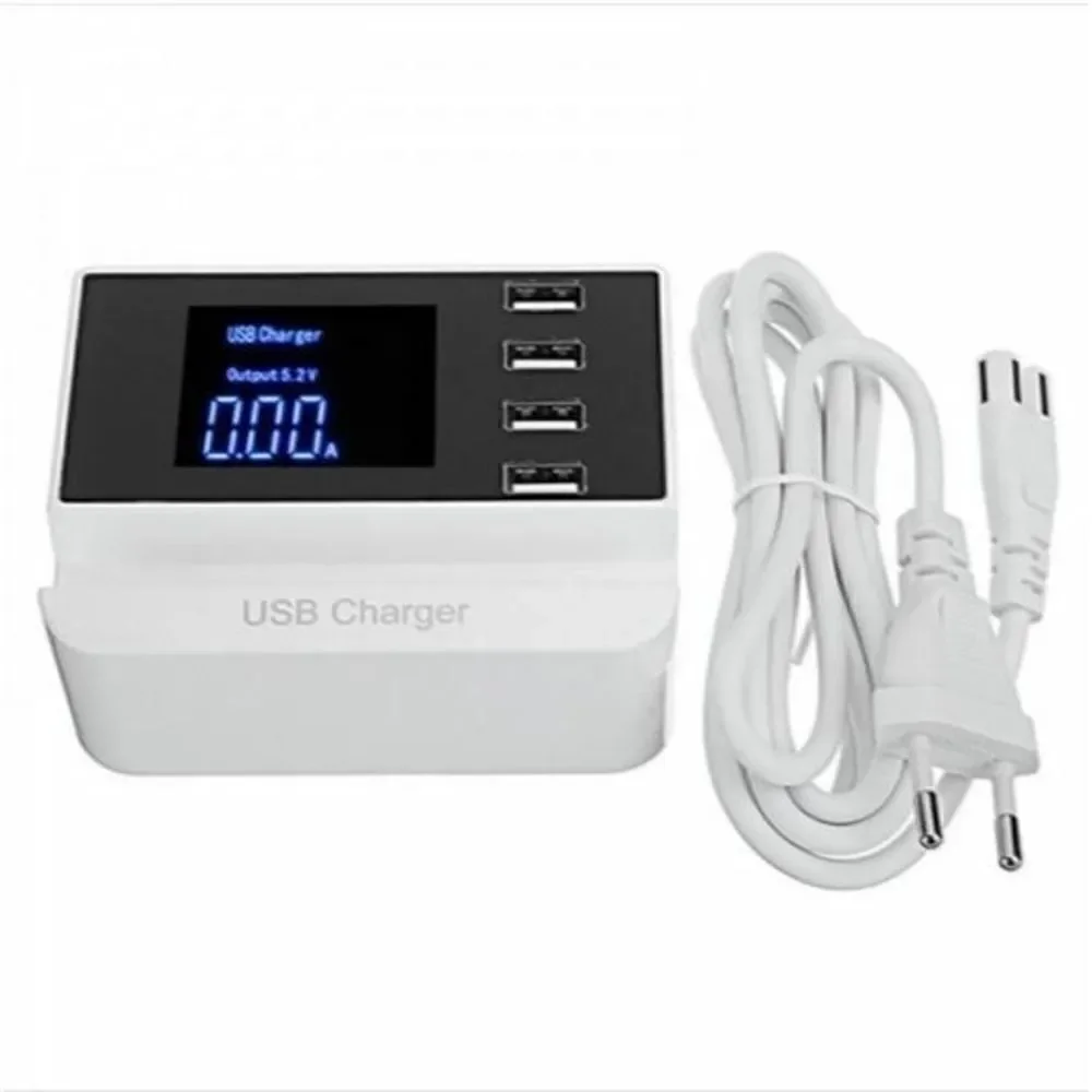 Tobo 4 USB Port Adapter LCD Display with 4 USB Port 18W 3.5AMP Universal Charger